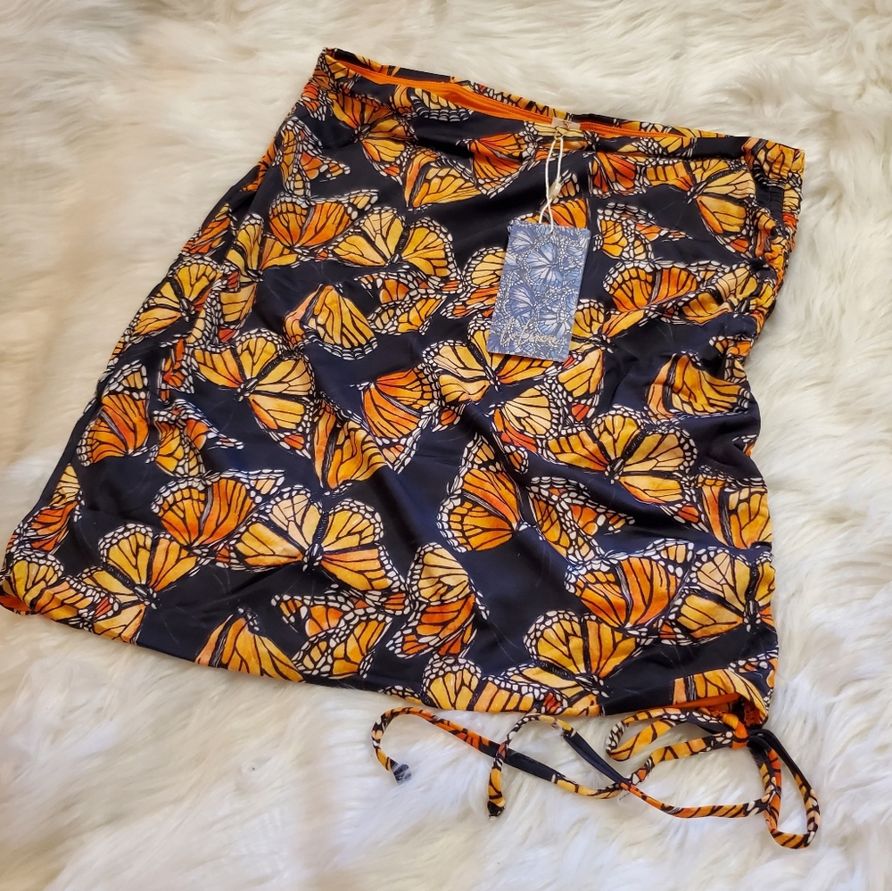 Toluca Swim NYX Ruched Swim Skirt/Coverup - monarch